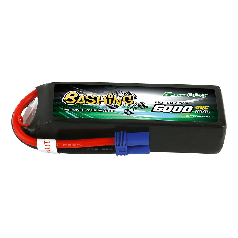 4 Cell 14.8V Gen Ace 5000mah 60c Lipo Battery