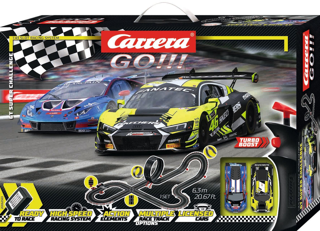 Carrera 1/43 - GT Super Challenge Slot car set 6.3m