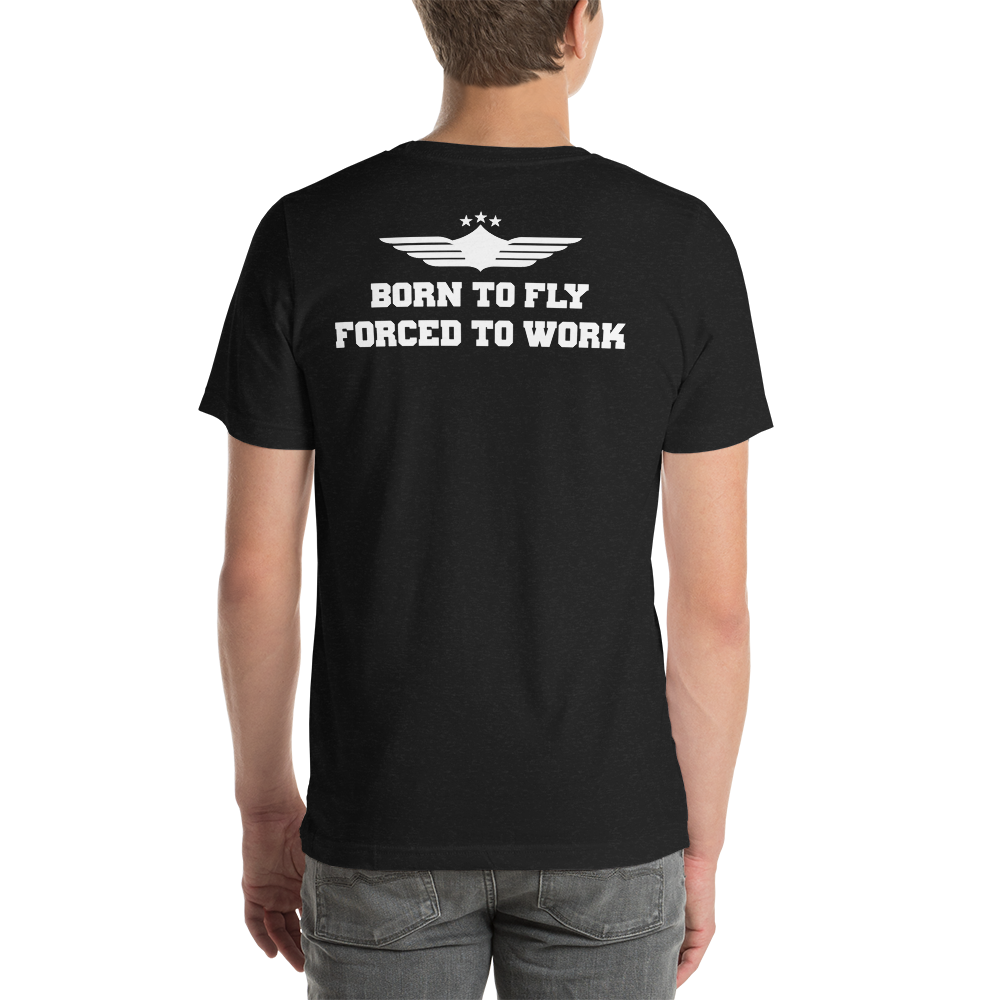 T Shirt – Born to Fly    -Black - Large