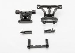 Traxxas Body mounts, front & rear/ body mount posts, front & rear