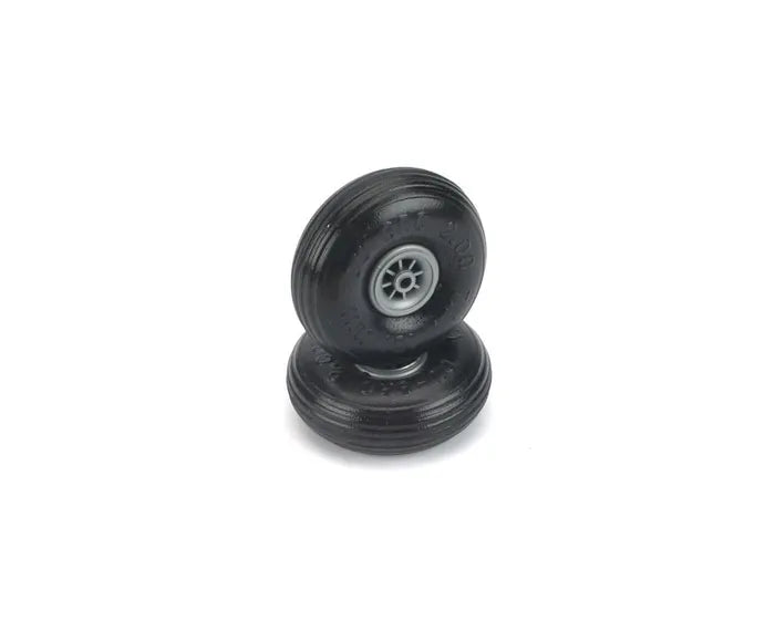 Du-Bro 3" Treaded Polyurethane Wheels for 4mm Axle (2)