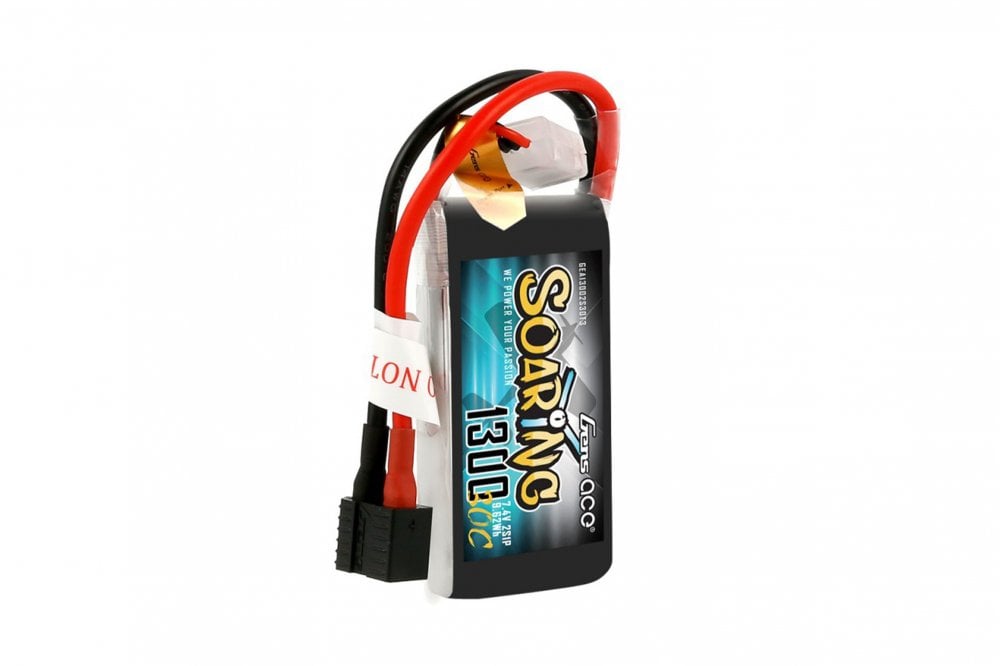 2 Cell 7.4V 1300mah Gens Ace Soaring 30C Lipo Battery