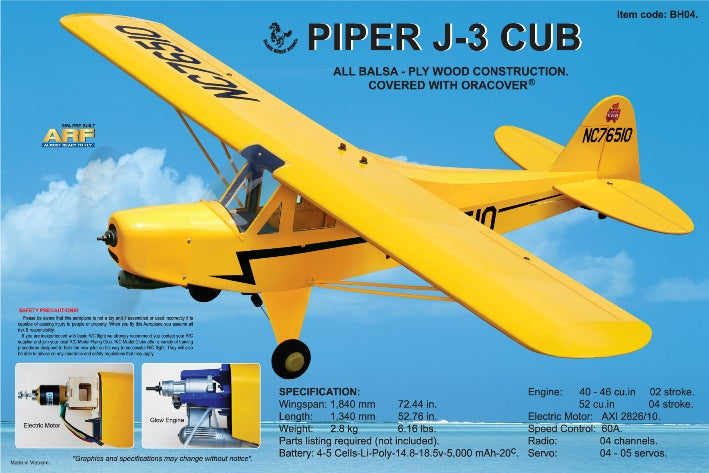 Piper Cub .46 - Black Horse