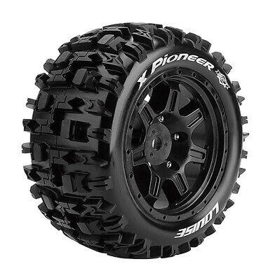 Louise RC X-Pioneer Black Mounted X-Maxx Hex 24mm (1 Set)